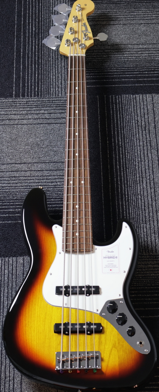 Fender Made in Japan Hybrid II Jazz Bass V -3 Color Sunburst