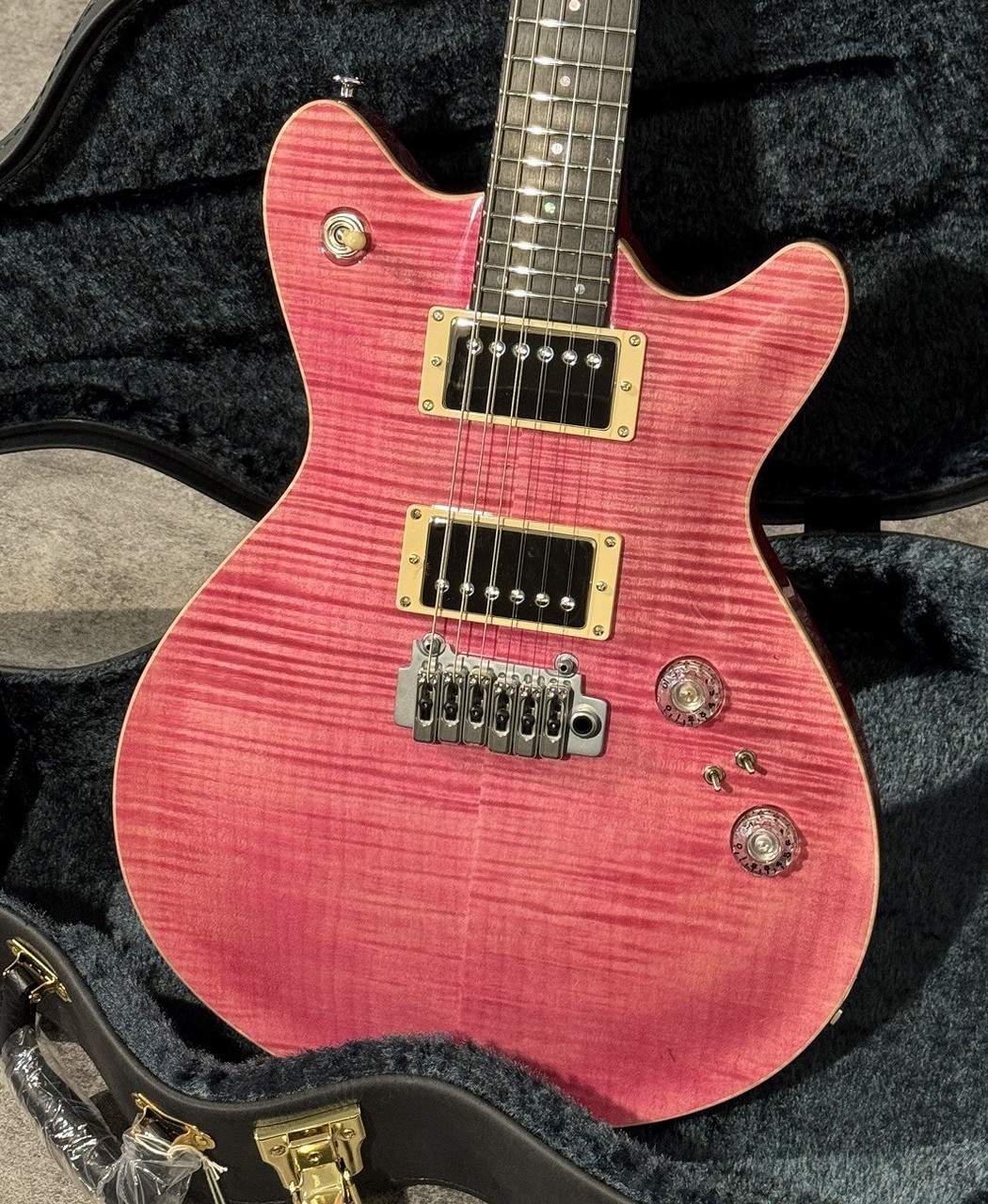 T's Guitars Arc-STD 24 Trans Pink【3.64kg】【担当選定の極杢5A