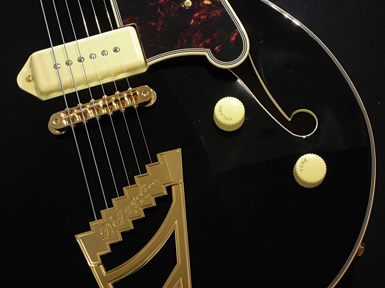 D'Angelico Excel 59 / Solid Black【アウトレット特価 !! 】（新品