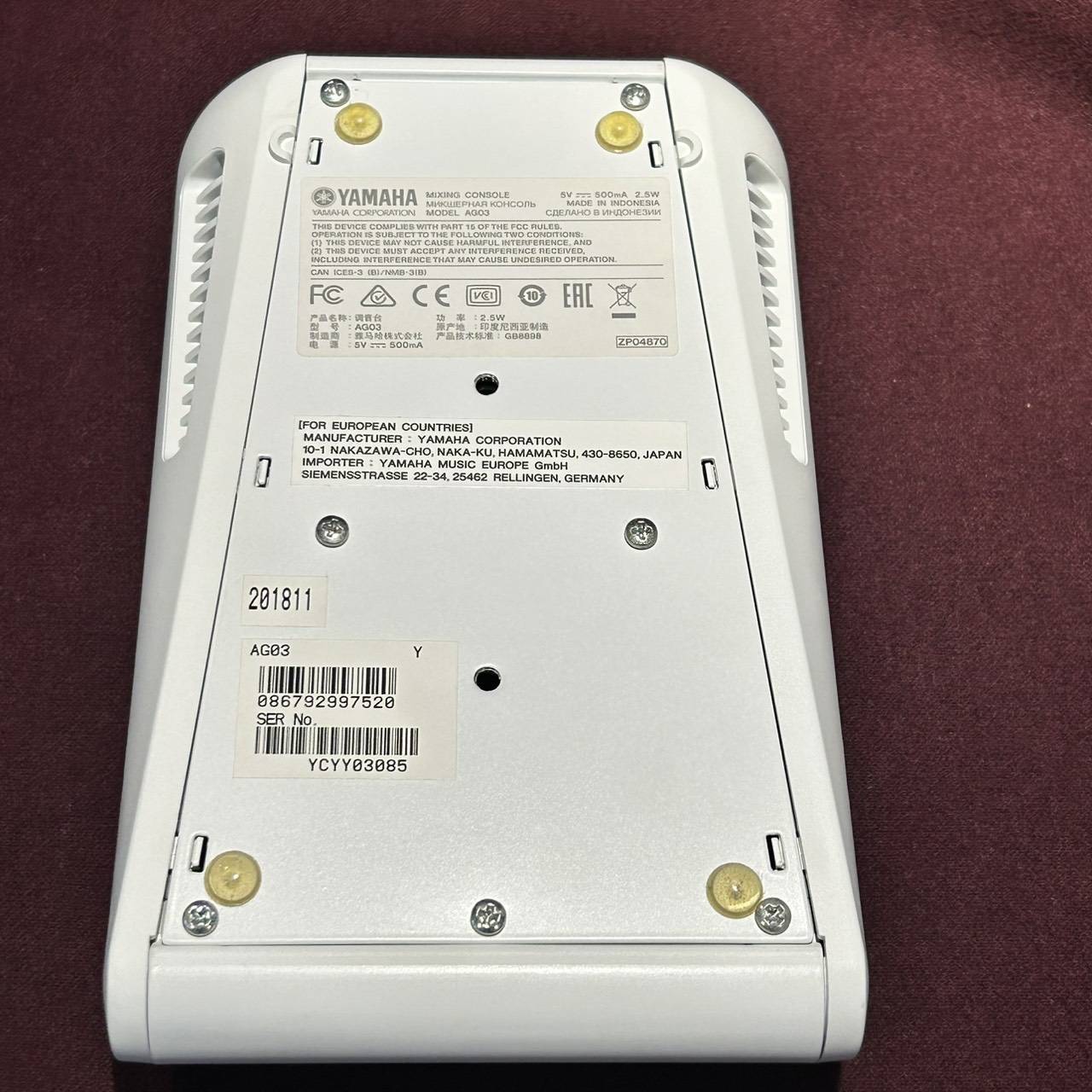 YAMAHA AG03（中古/送料無料）【楽器検索デジマート】