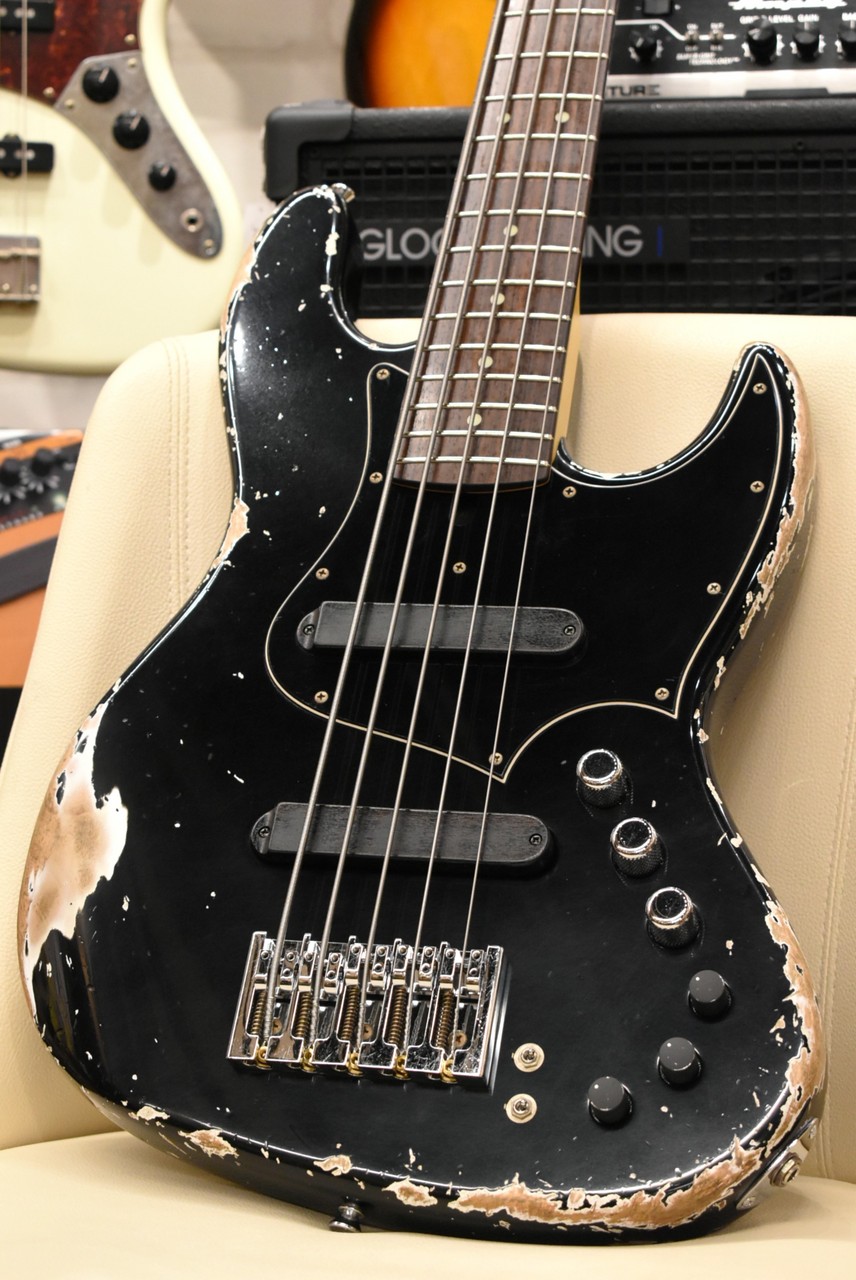Xotic XJ-1T 5st Heavy Aged-Alder Body -Black/MH Maple/Rose #J-3667