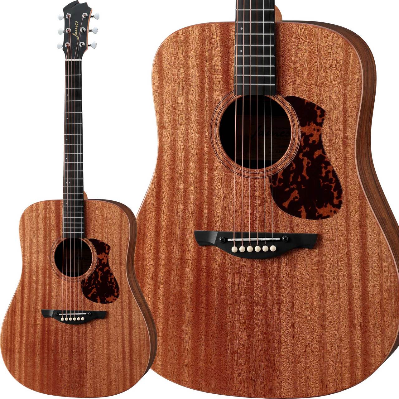 James J-300DII サテンマホガニー ドレッドノート 簡単弦高調整 トップ