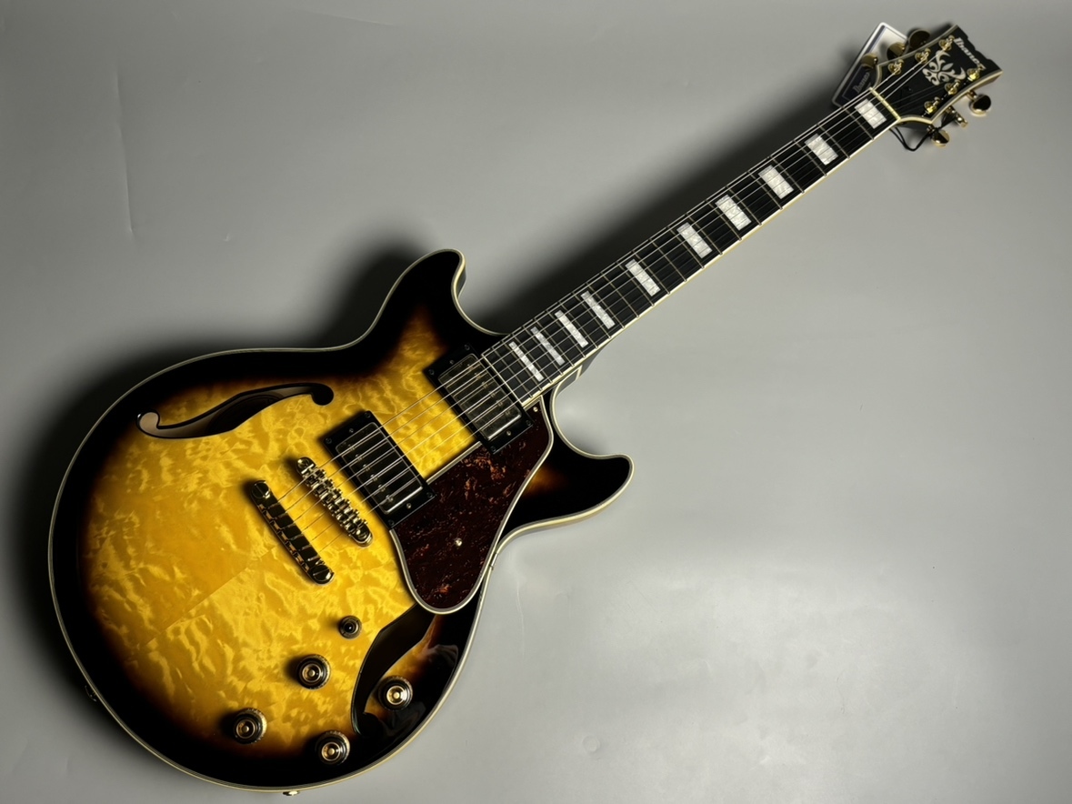 Ibanez AM93QM AYS Antique Yellow Sunburst セミアコギター エレキ