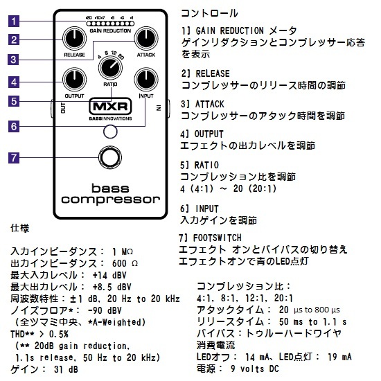 MXR M87 Bass Compressor 【ジャンク】