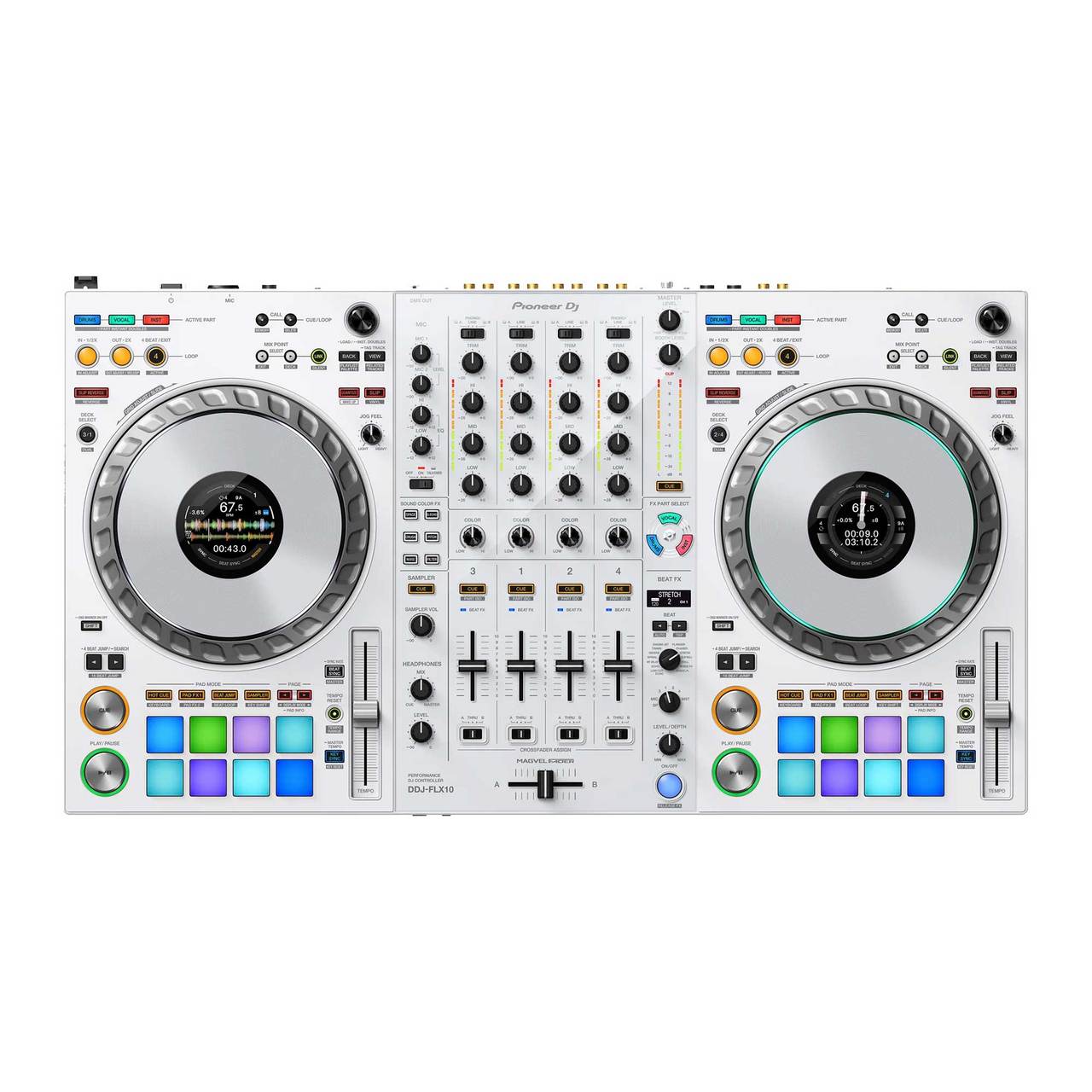 Pioneer DDJ-FLX10-W (限定カラー ホワイト) ベーシック6点セット+