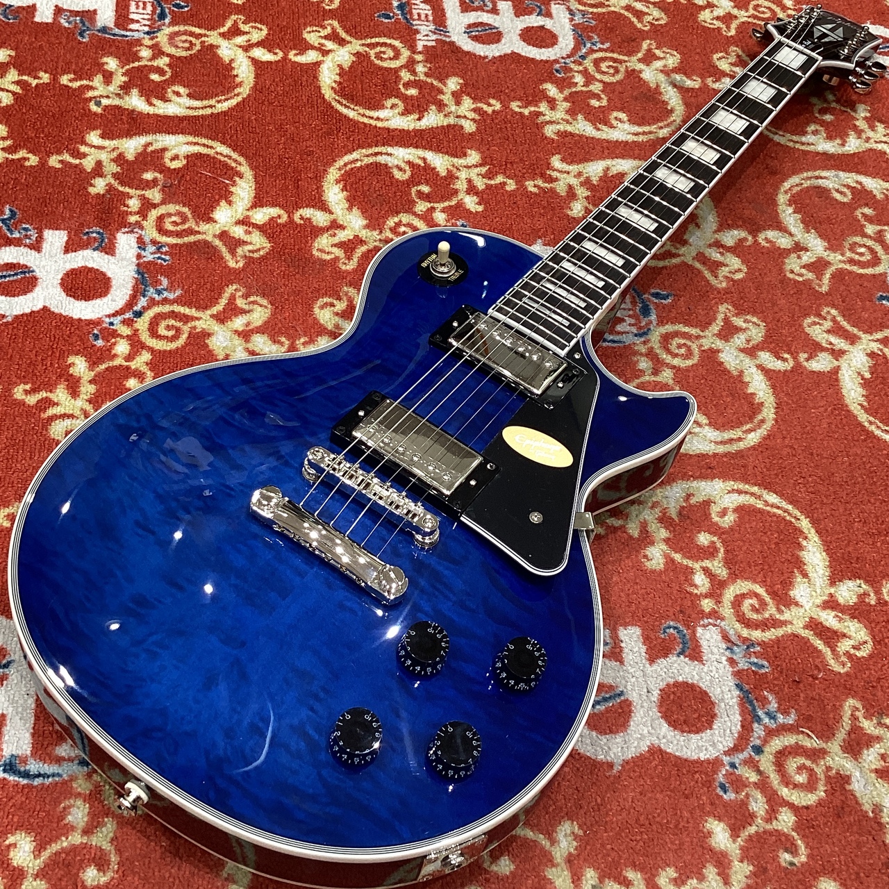 ギター Epiphone Les Paul Quilt Viper Blue EPIPHONE LES PAUL CUSTOM QUILT VIPER BLUE -