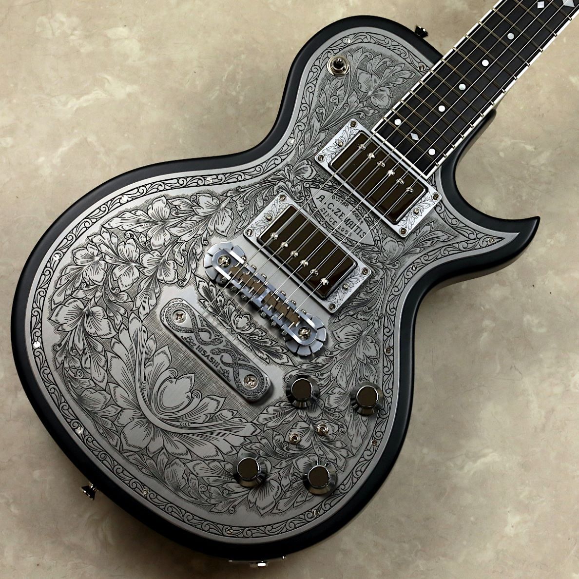 Zemaitis THE PORTRAIT Metal Front HISASHI Signature Model 【Black