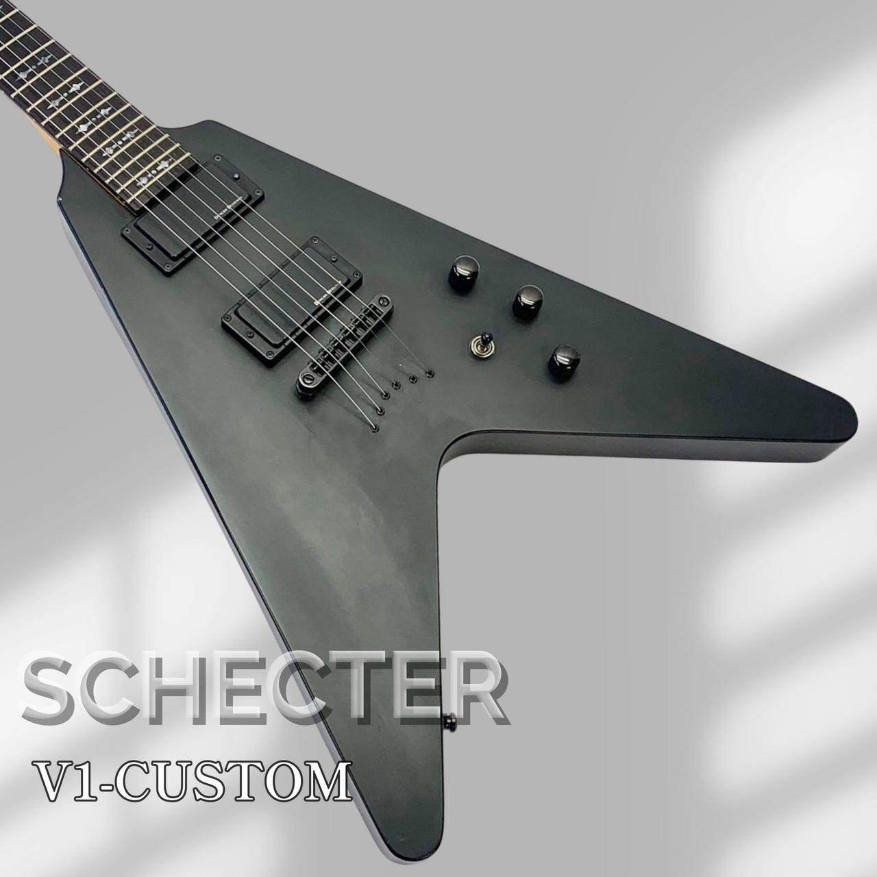 SCHECTER V-1 CUSTOM matte black（中古/送料無料）【楽器検索