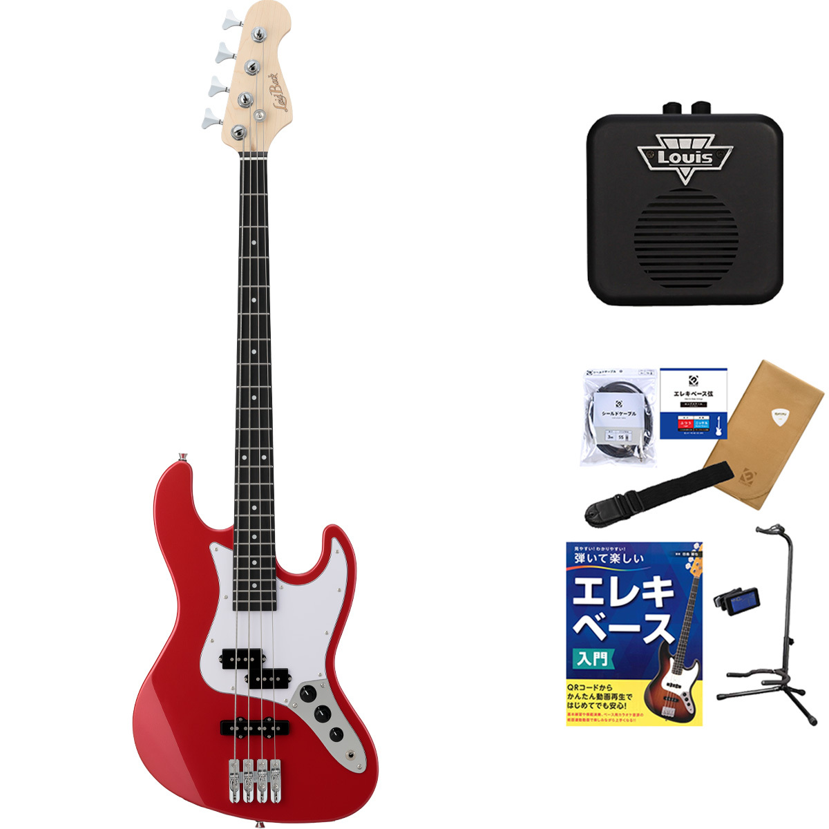Laid Back LBA-PJ ベース初心者11点セット【ミニアンプ付き】 PPR