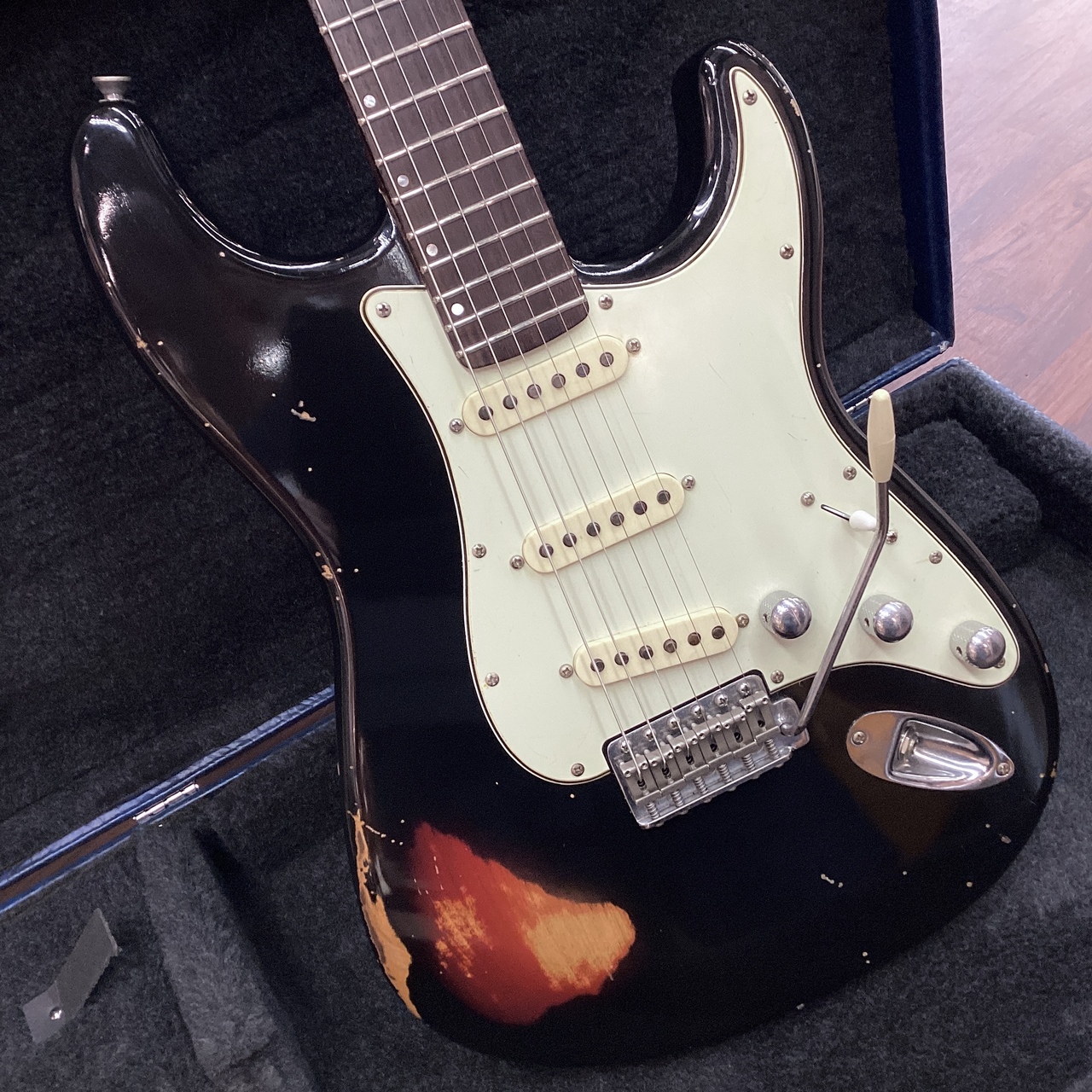 Franchin Guitars Classic Aged Mercury/Black over 3-Color Sunburst