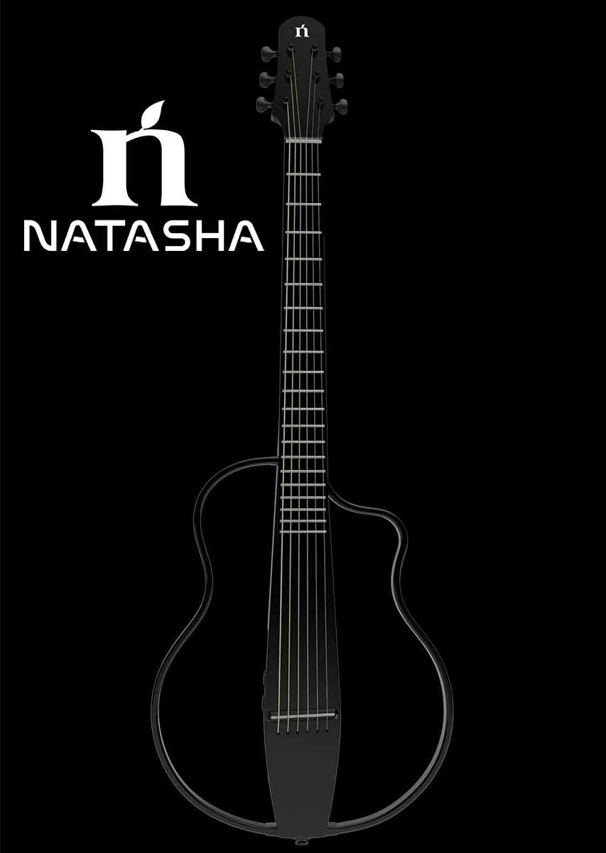 NATASHA NBSG Steel Smart Guitar Black《エレアコ/サイレント