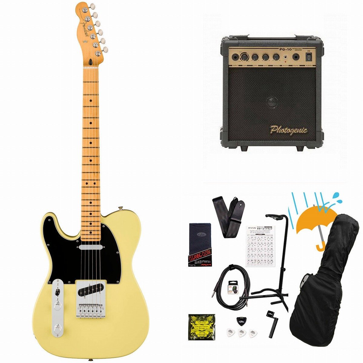 Fender Player II Telecaster Maple FB Hialeah Yellow PG-10アンプ