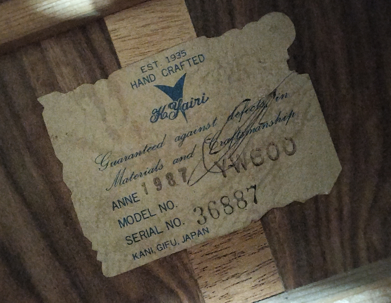 K.Yairi YW600( ヤイリ ドレッドノート 1987年製)（中古）【楽器