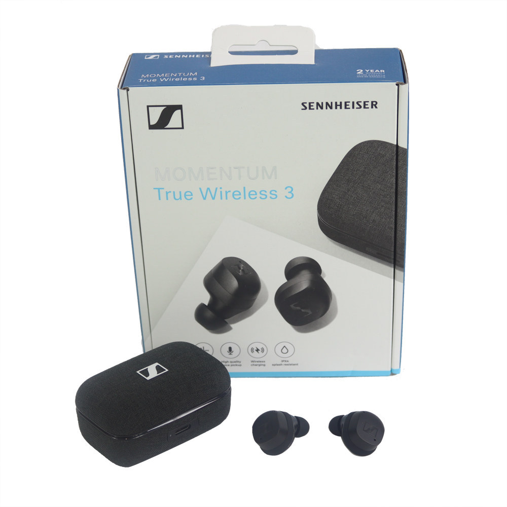 SENNHEISER 【中古】 ワイヤレスイヤホン ゼンハイザー MOMENTUM True Wireless 3 MTW3 Black  ノイズキャンセル（中古/送料無料）【楽器検索デジマート】