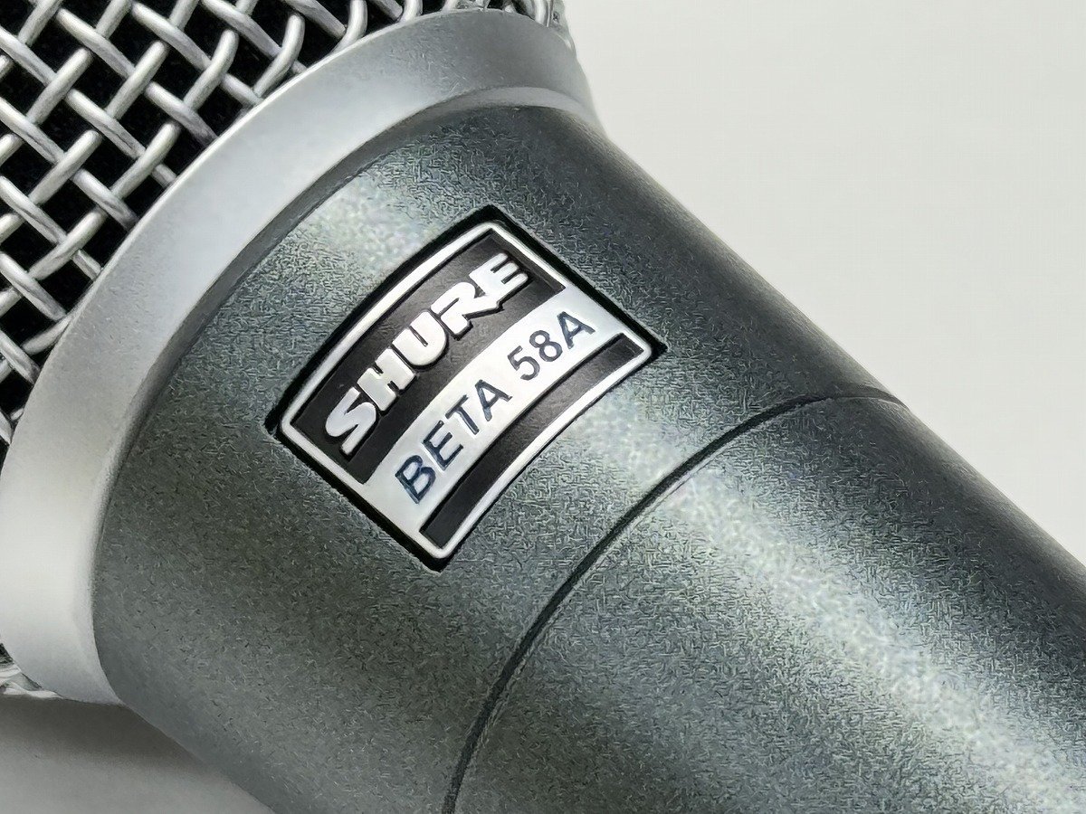 【未使用】SHURE BETA 58A-J ダイナミックマイク SHURE BETA 58A-J【マイクケーブルセット(XLRメス-TSフォン)5.0