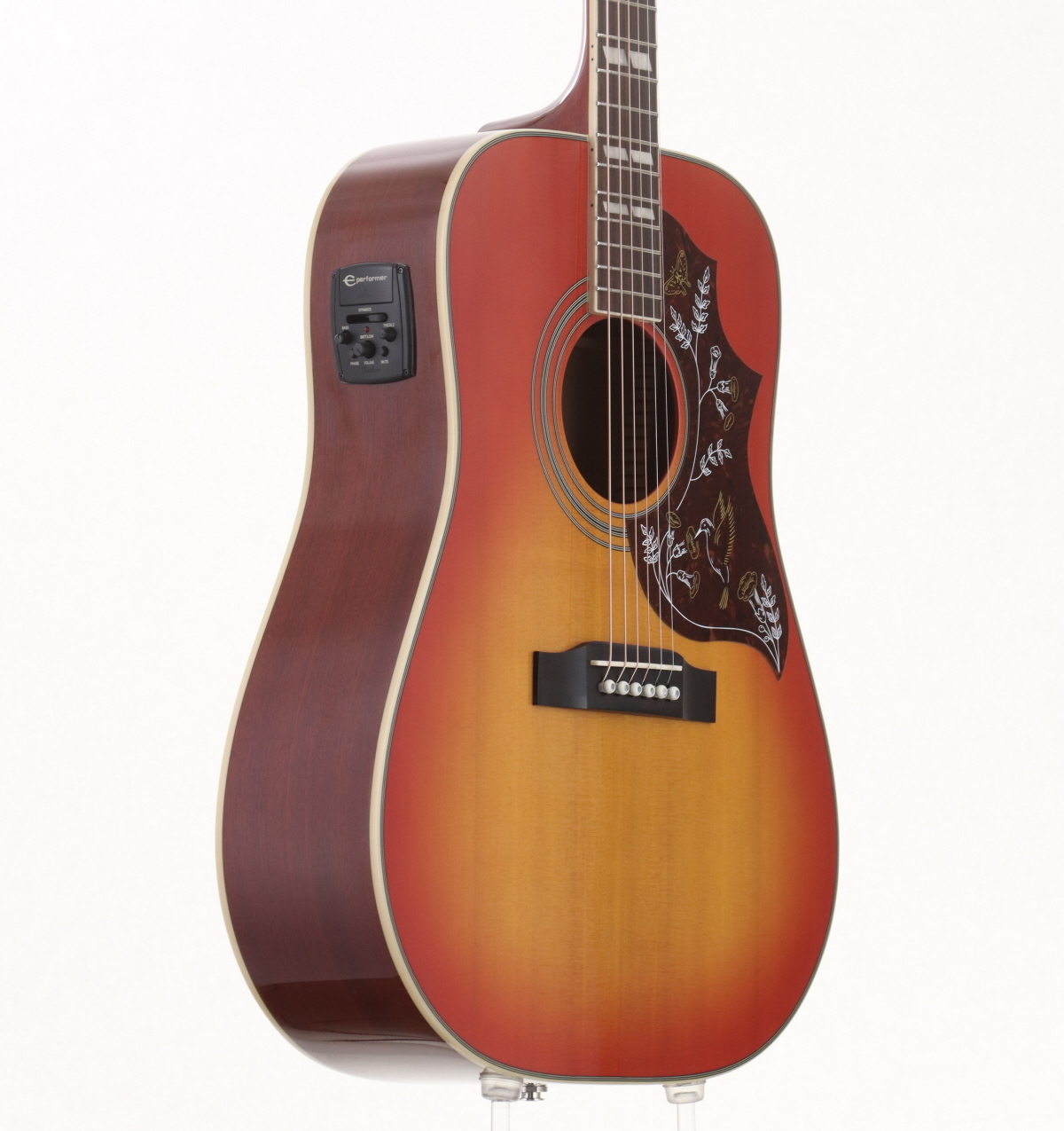 Epiphone Hummingbird Pro 2017チェリーサンバースト Epiphone Hummingbird Studio Acoustic-Electric Guitar - Faded