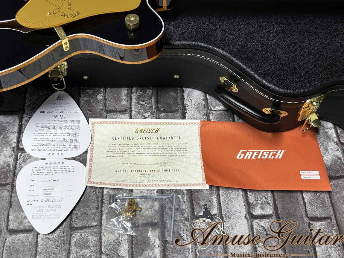 GRETSCH G6636TDC-BLK ダブルカッタウェイ ブラックファルコン Gretsch