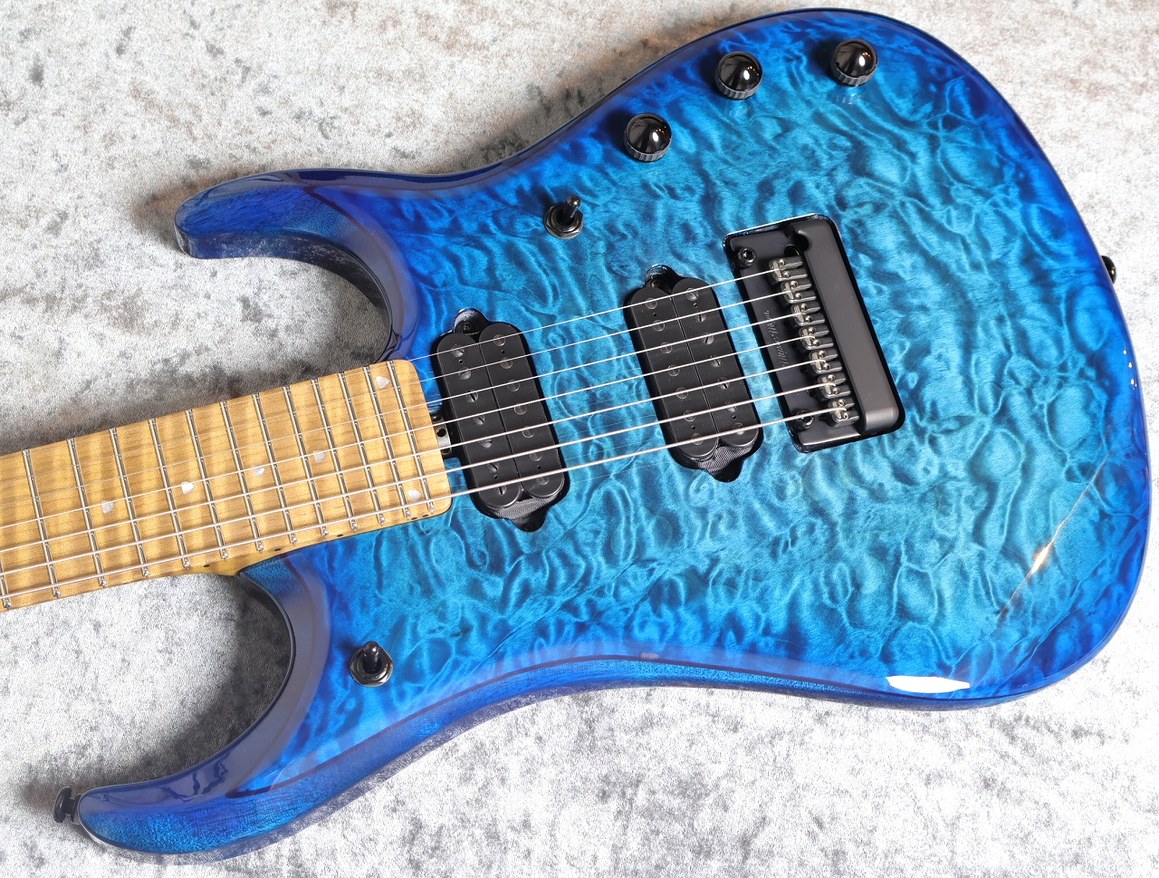 MUSIC MAN JP15-7 Quilt Top Ultramarine #K09555【激杢キルト&バリ虎