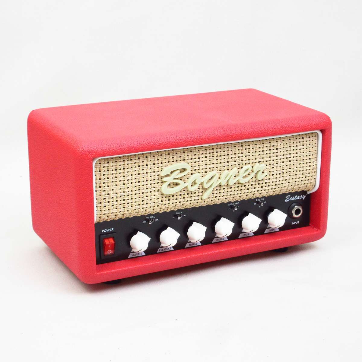 Bogner Ecstasy Mini Head Custom Color Red Tolex/Brown Grill/White