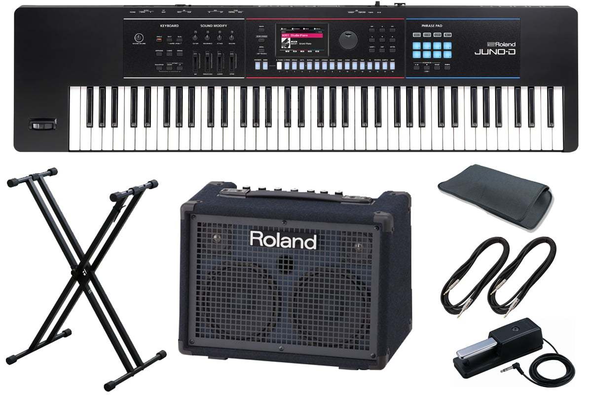 Roland JUNO-D7 [キーボードアンプ ＆ キーボードスタンド セット 
