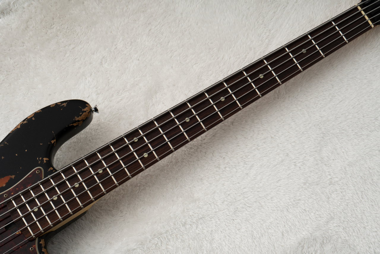Xotic XJ-1T 5st Heavy Aged -Black over 3Tone Burst / Matching Head