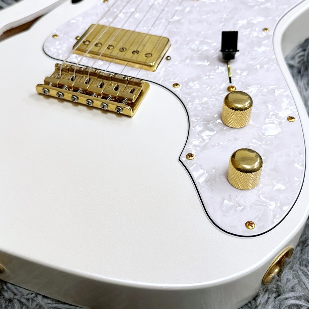 Xotic XTC-3 Thinline White Pearl Light Aged w/5A Roasted Flame