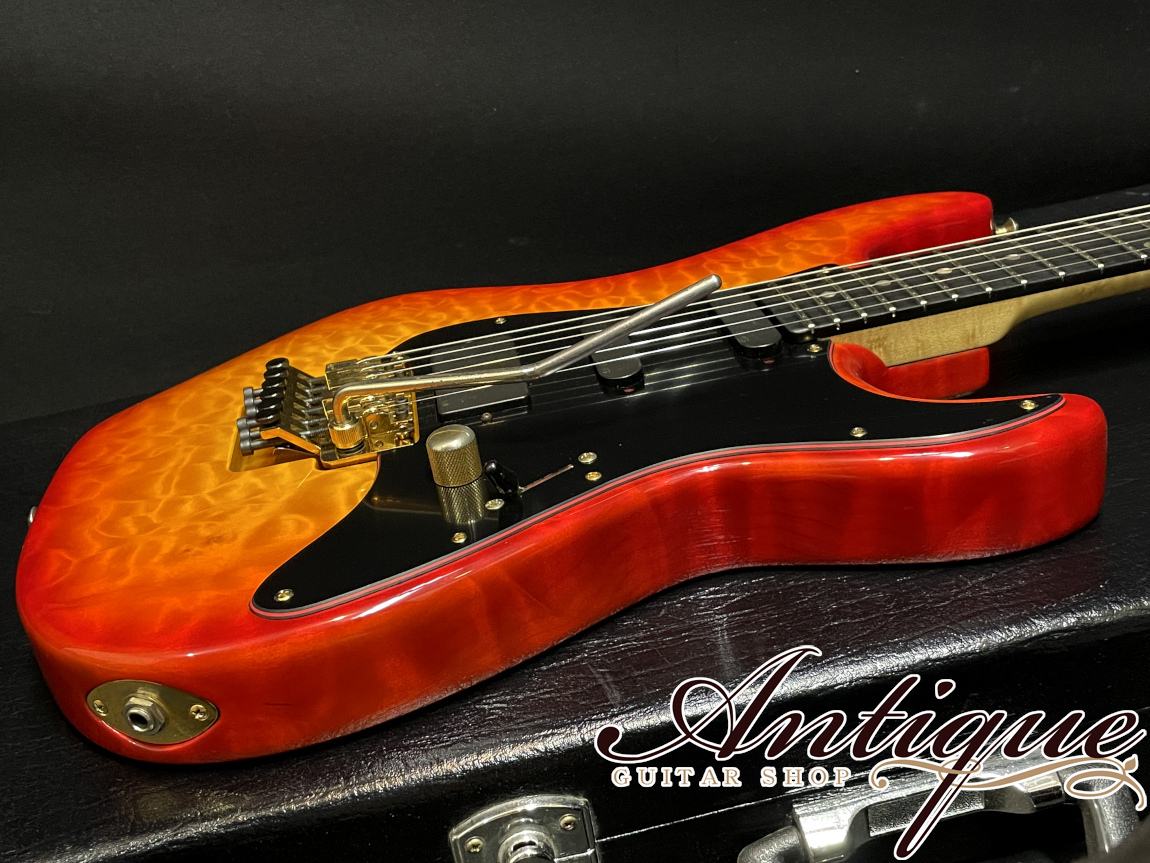 Valley Arts Custom Pro USA 1996 Fireburst M-Head w/1P Quilt Body  /Flame&Birdseye Neck/ FRT 22F 