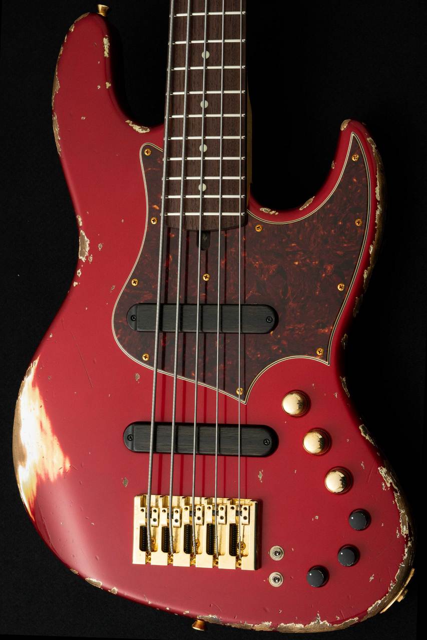 Xotic XJ-1T 5st Heavy Aged w/Matching Head, Gold Parts -Dark Candy