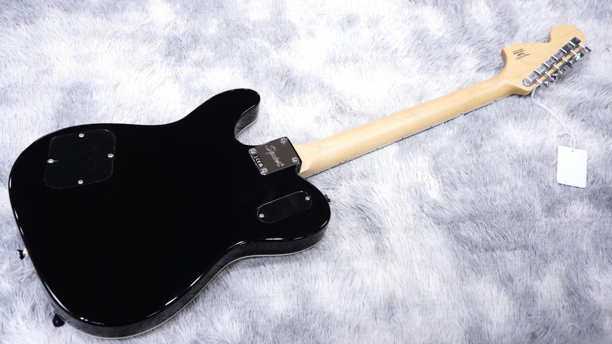 Squier by Fender Paranormal Troublemaker Telecaster Deluxe Bigsby, Parchment Pickguard, Black 사진 8