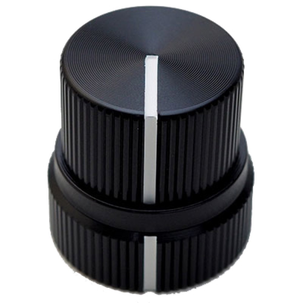 Montreux Black Alumite Dual knob set No.9693 スタックノブ（新品