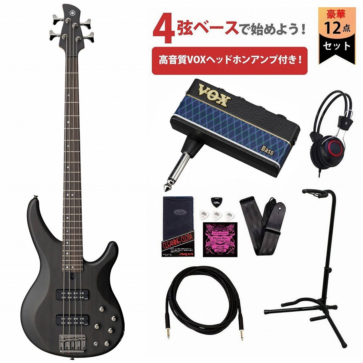 YAMAHA TRBX504 トランスルーセントブラック(TBL) TRBX500シリーズ アクティブベース VOXヘッドホンアンプ(Amplug