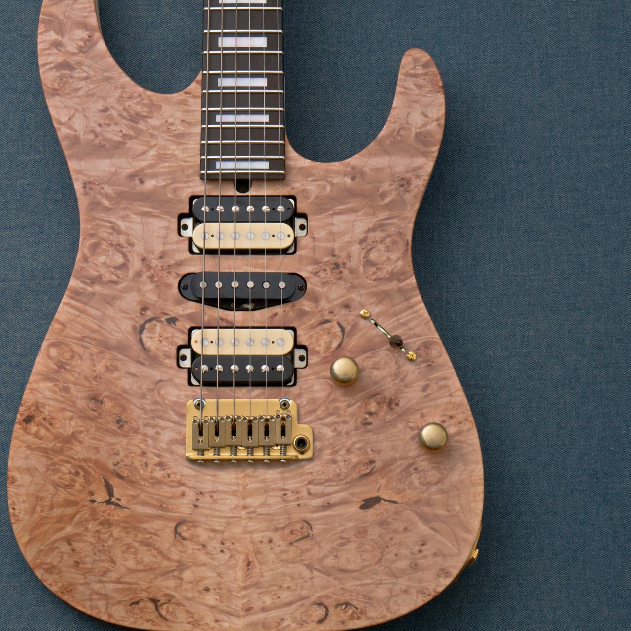 ギター T's Guitars DST Pro-24 Burl Top T's Guitars DST Pro 24 w/Waterfall Burl Maple -Natural / Steps
