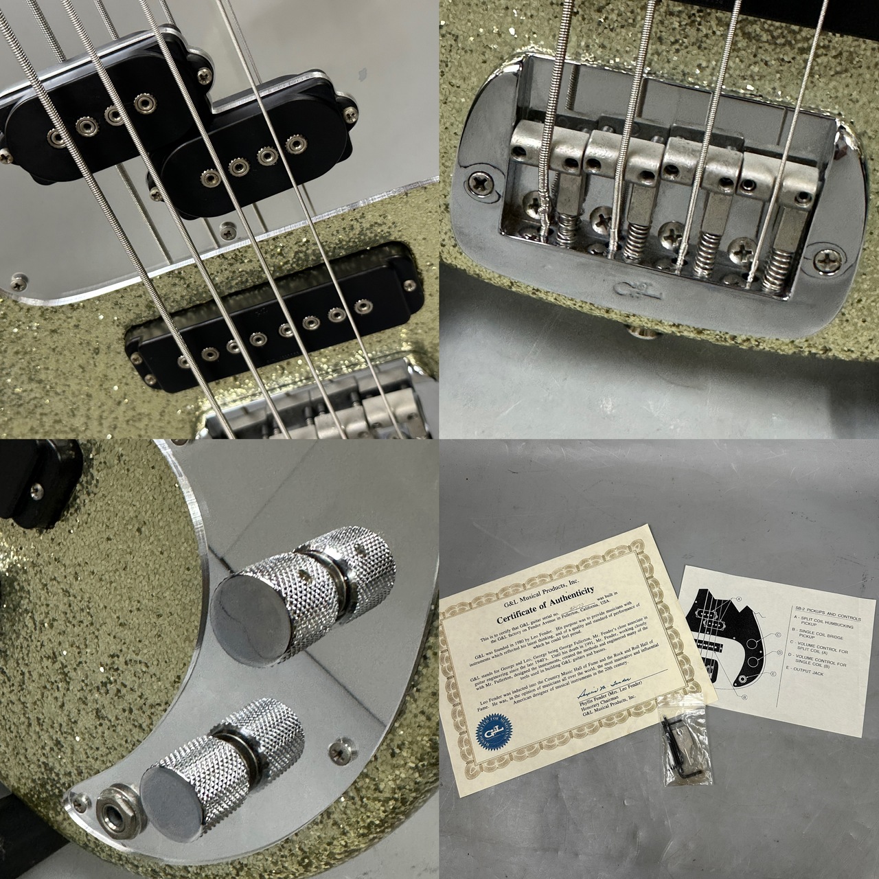G&L SB-2 Silver Metal Flake Made in USA （中古/送料無料）【楽器