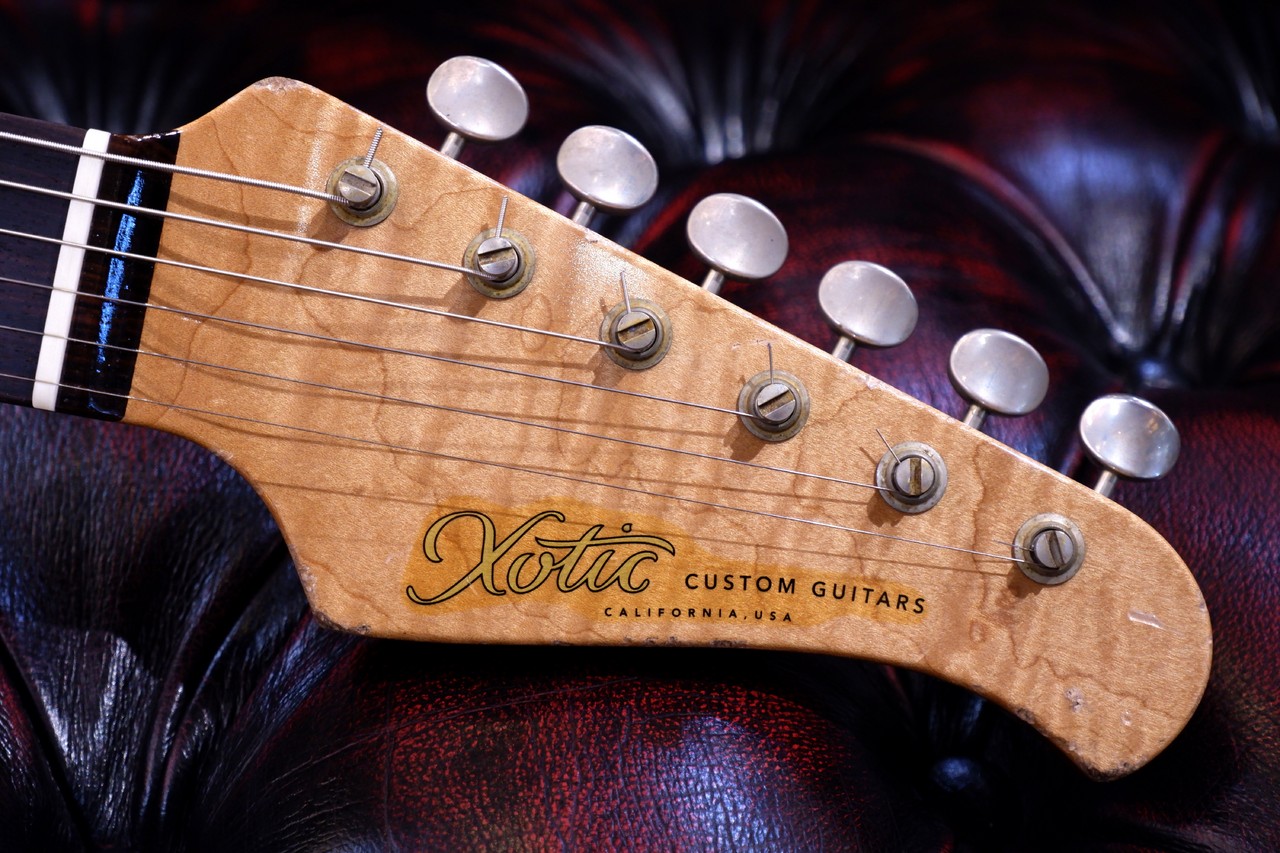 Xotic XSC-2 5A Grade Flame Maple Neck Heavy Aged ~Olympic White