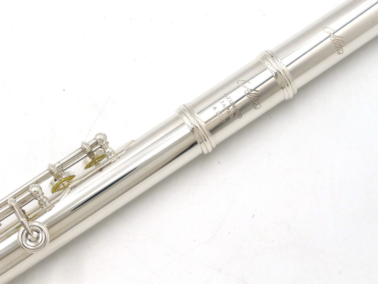 Altus フルート A1007 Open G＃ 選定品 管体銀製 全タンポ交換済み