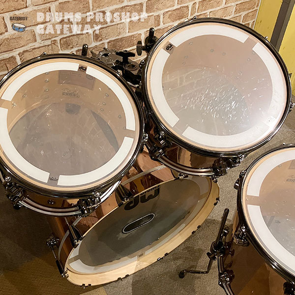 dw COLLECTOR'S PURE MAPLE 22BD 4pcs KIT #ROSE COPPER /w BLACK