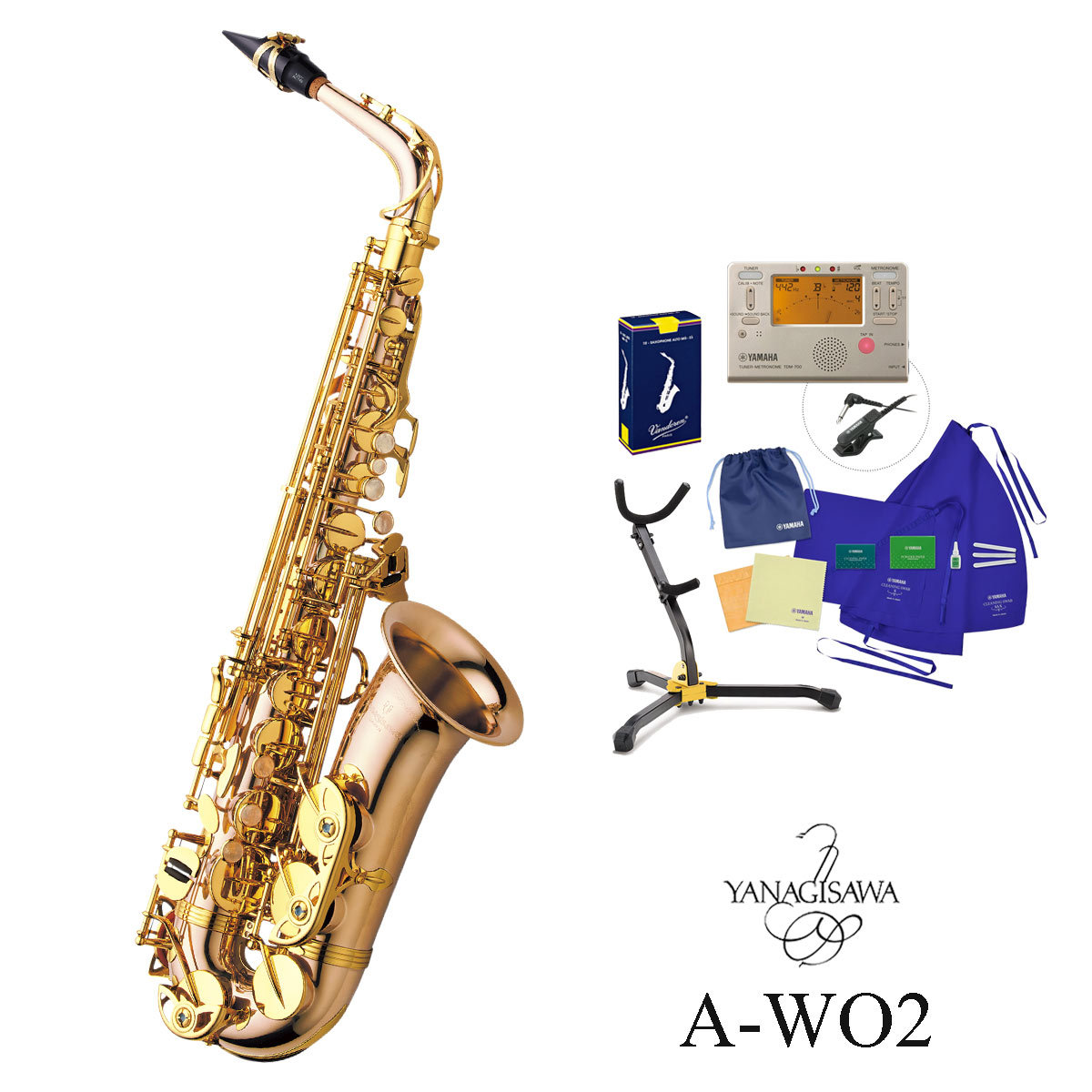 YANAGISAWA A-WO2 ヤナギサワ アルトサックス ブロンズブラス ラッカー仕上 厳選アクセサリーセット【WEBSHOP】