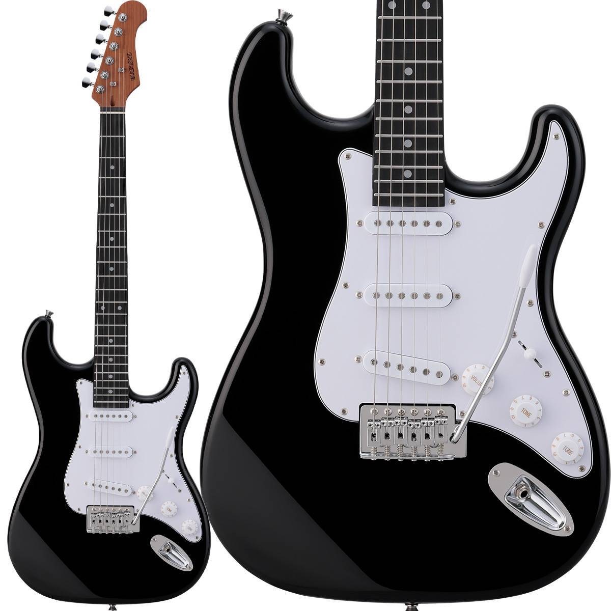 【11849】BUSKER'S ストラトキャスター タイプ キルテ ブラック BUSKER'S BST-Standard BLK ストラトキャスタータイプ（新品/送料無料