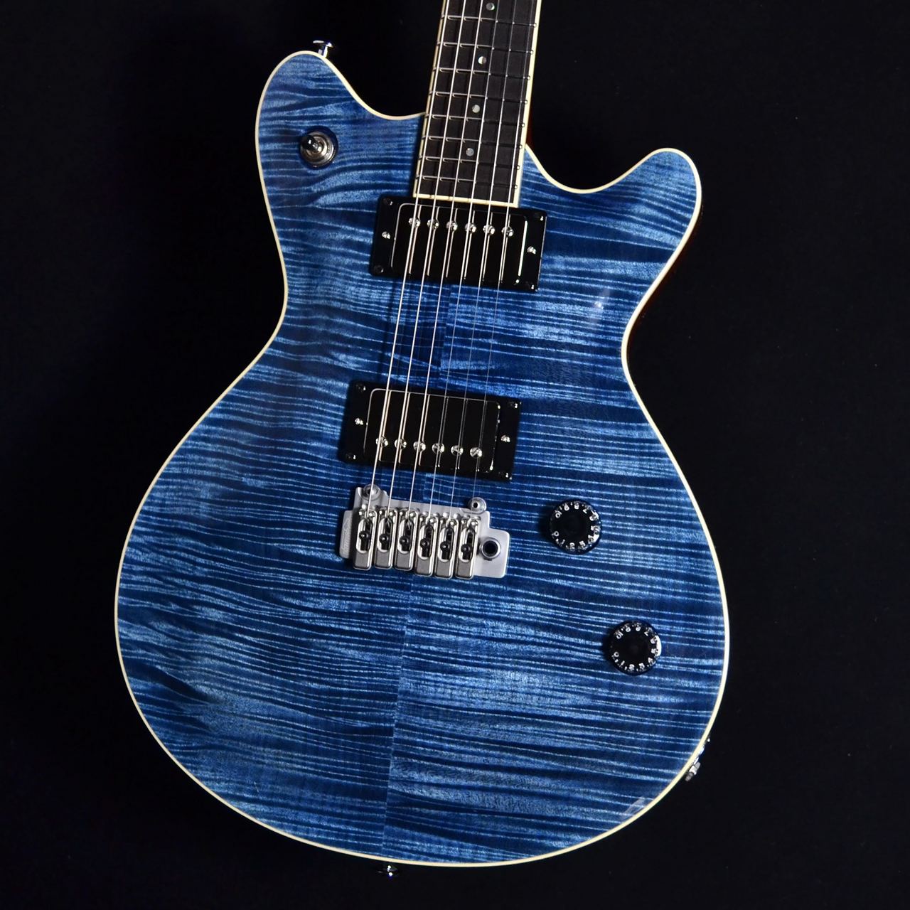 T's Guitars Arc-STD22/VS100N Flame Maple Top Arctic Blue【現物画像