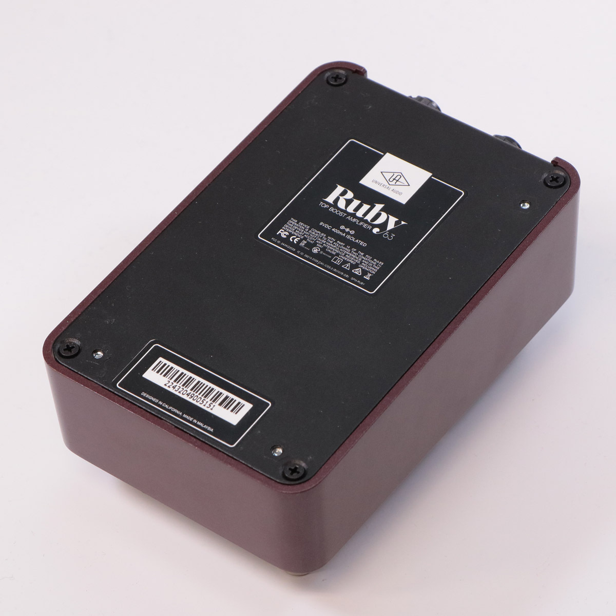 Ruby Top Boost Amplifier アンプシュミレーター UAFX VOX系アンプシミュレータの定番UAFX RUBYを紹介 Universal Audio Ruby