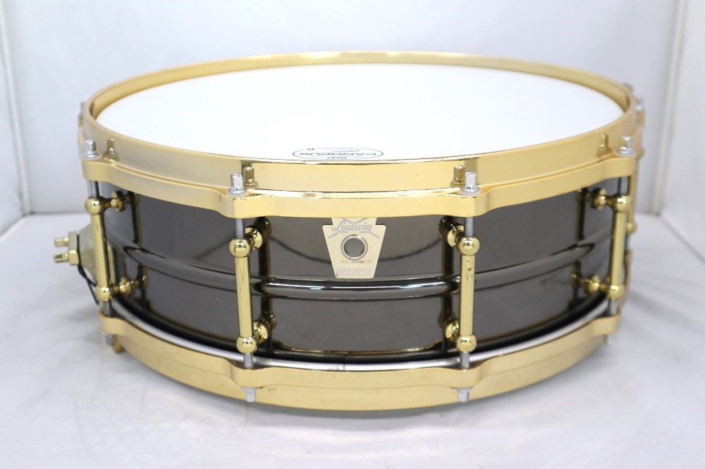 Ludwig USED Ludwig BlackBeautyスネア LB416BT 14x5 Goldパーツ仕様 ...