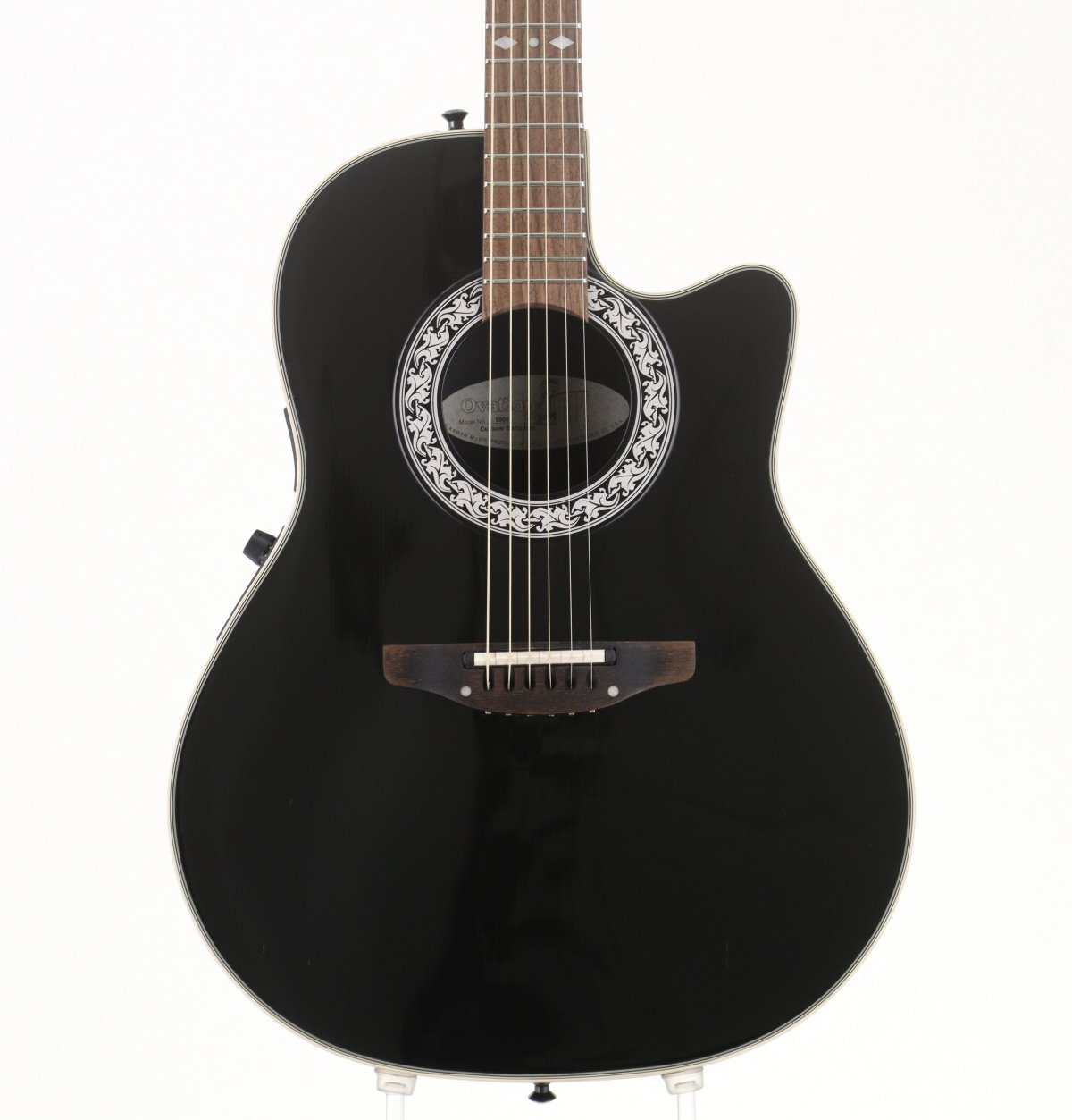 Ovation 1860 Custom Balladeer Super Shallow Cutaway Black