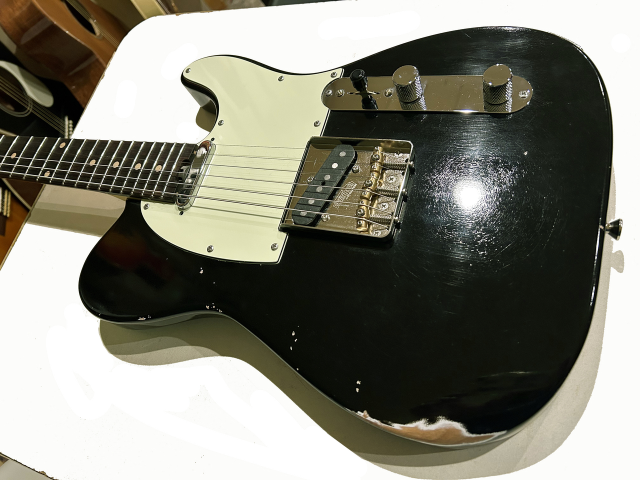 Infinite Trad T テレキャスタイプ BareKnuckle PU infinite infinite Trad T Solid Black Midium Aged Bare Knucle PU