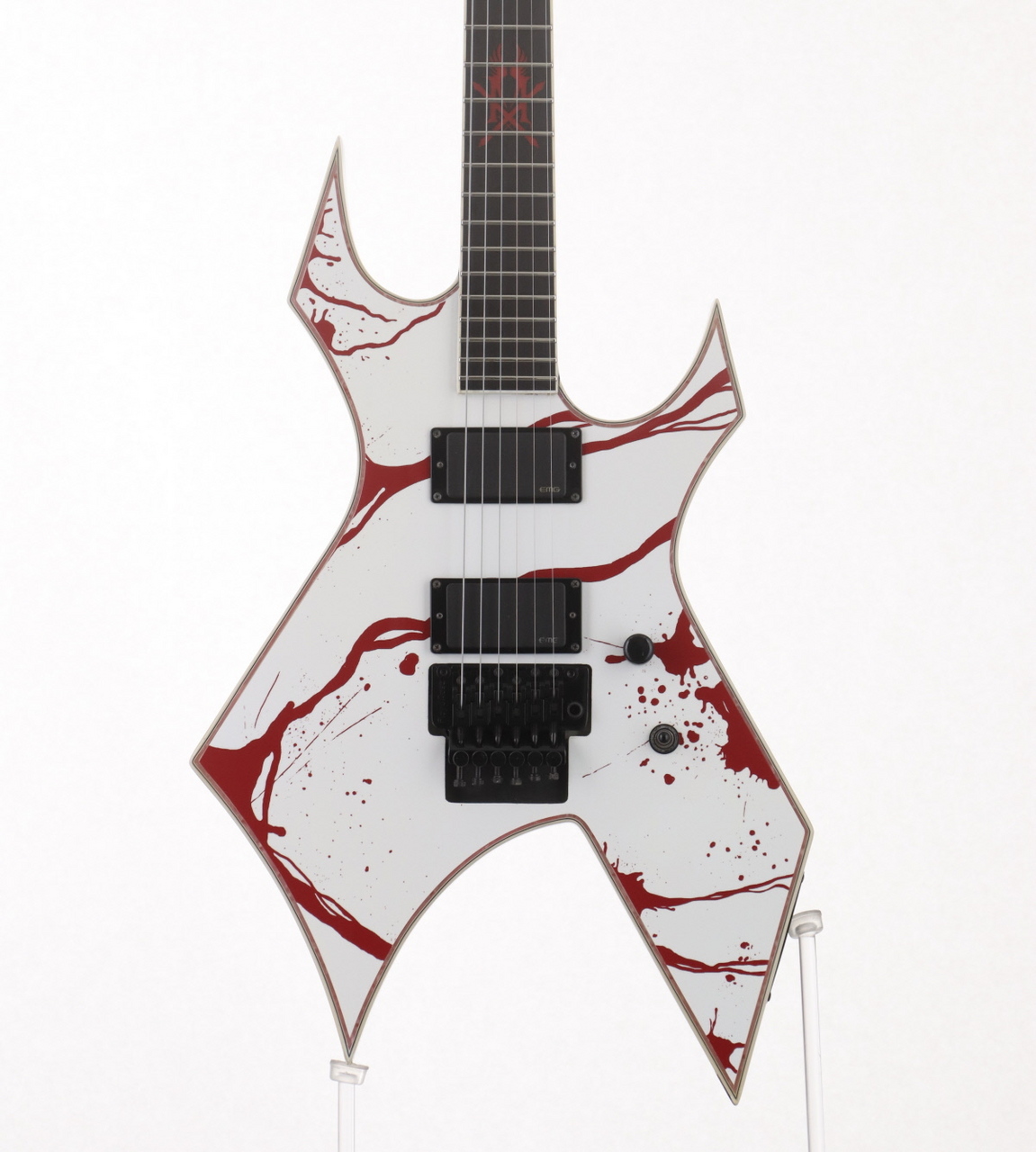 B.C.Rich Joey Jordison Signature Warlock White w/Blood Splatter