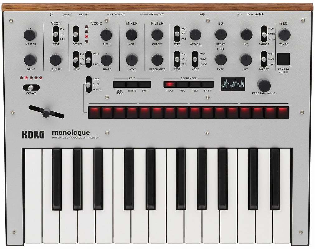 KORG MONOLOGUE-SV シルバー モノフォニックアナログシンセサイザー