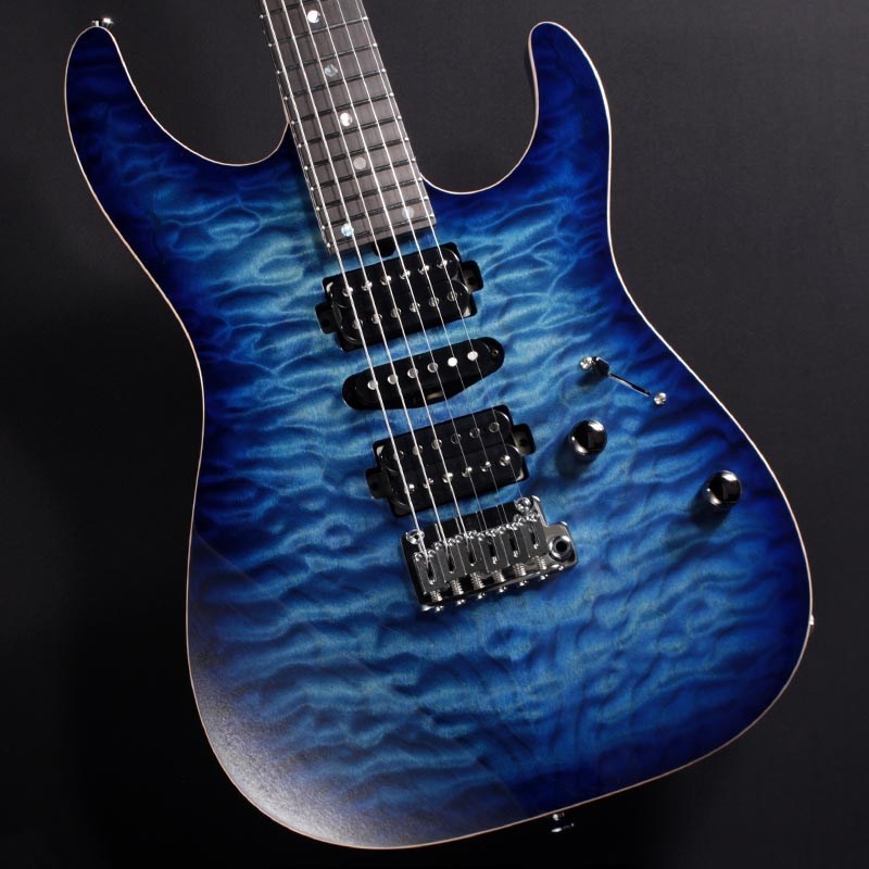 T's Guitars DST-Pro24 Selected Quilted Maple Top (Trans Blue Burst 