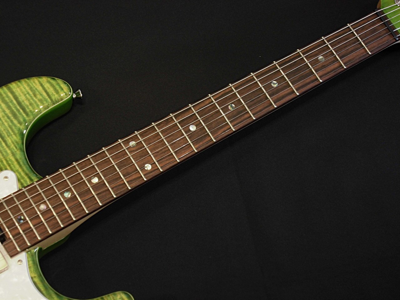 Kz Guitar Works Kz ST Trad 22 HSH9 Flamed Maple Top / Yellow