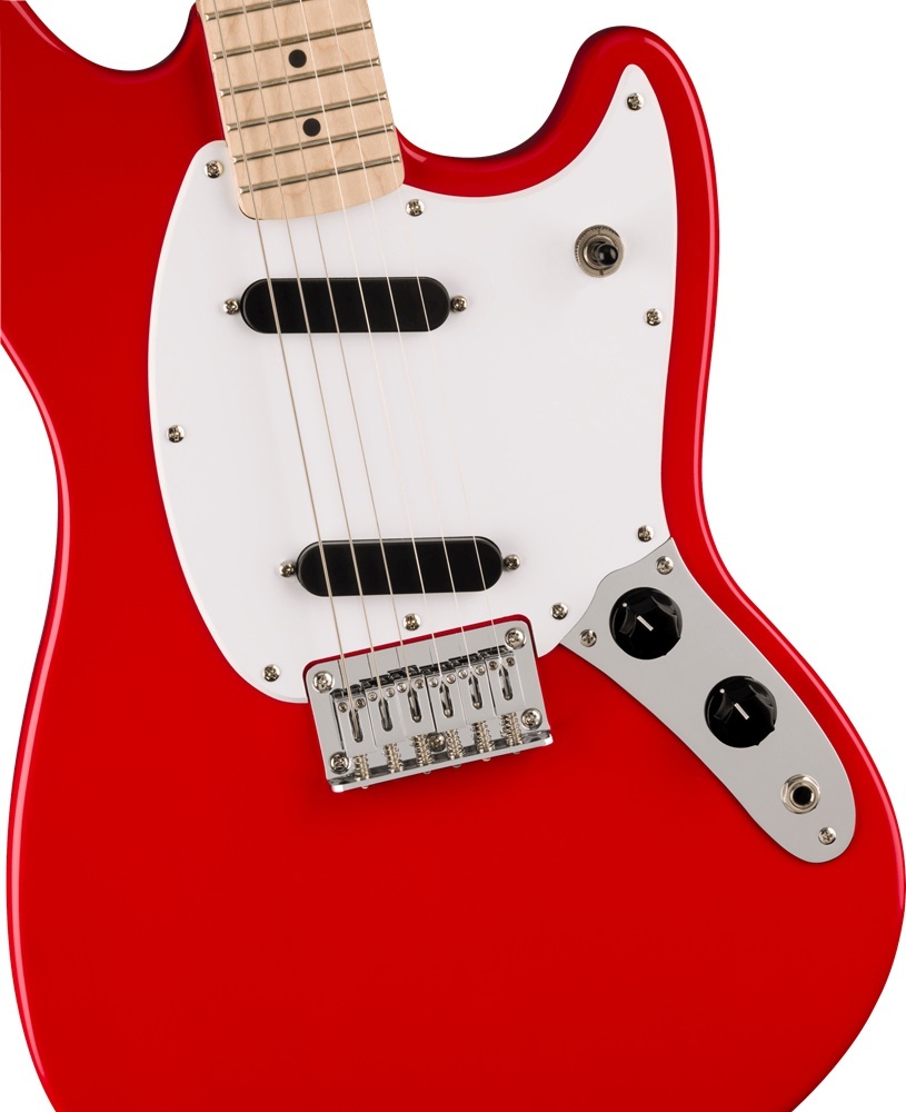美品 Fender SQUIER SONIC™ MUSTANG Red Squier Sonic Mustang White Pickguard Torino Red - Guitarworks