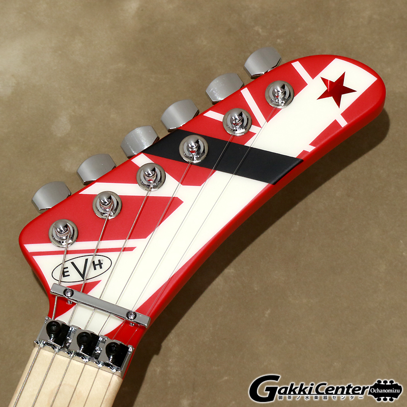 EVH Striped Series 5150, Maple Fingerboard, Red with Black and