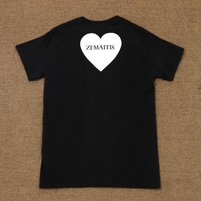 Zemaitis ゼマイティス T-SHIRTS HEART BLK S メンズ Tシャツ S